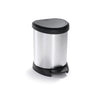 Pattumiera a pedale Decobin Curver - 5l - metallica