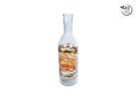 Cosydecor 3r vaso calderone m vetro artistico antico 15x15x50 cm
