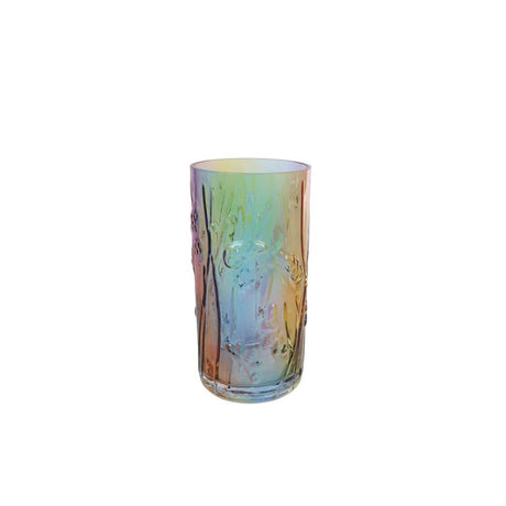 Cosydecor vaso arcobaleno in vetro multicolore dia.8,5x17cm