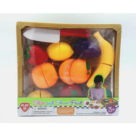Frutta da gioco tagliata Playgo in cassa - 11 pz.