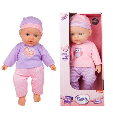 Toi-toys beau soft baby bambolina 40 cm con suoni 2 assortiti