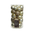Decoris palline di Natale in plastica oro chiaro mix di finiture 30 pezzi