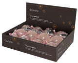 Palline di Natale Decoris mix plastica 8cm 12pz rosa