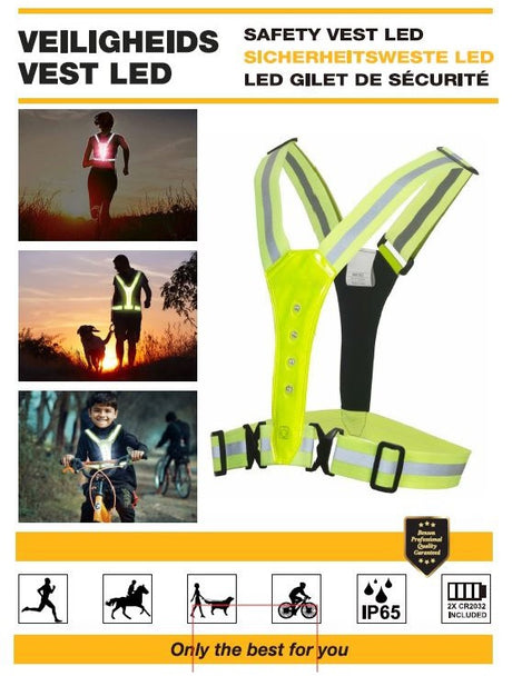 Gilet di sicurezza con gilet ad alta visibilità prodotti Enzo LED