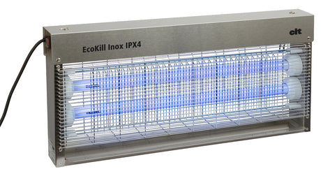 Prodotti Ecokill scatola portamosche elettrica in acciaio inox ipx4 2 x 18w