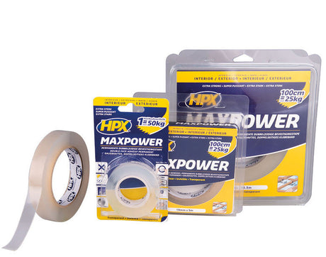 Nastro biadesivo prodotti HPX maxpower trasparente 19mm x 5m