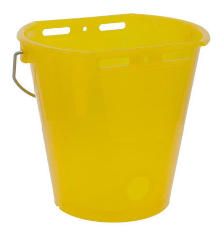 Prodotti secchiello per vitelli in plastica appiattita nuda giallo trasparente