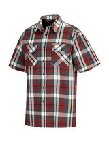 Camicia Storvik a quadri manica corta design a blocchi 32 xxxxl