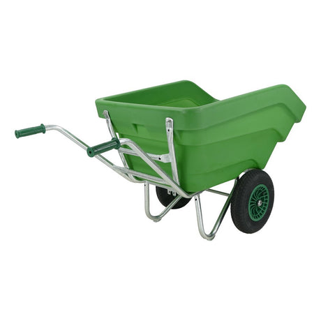 Fort prodotti carriola ribaltabile f s 300l verde 2 ruote pneumatiche