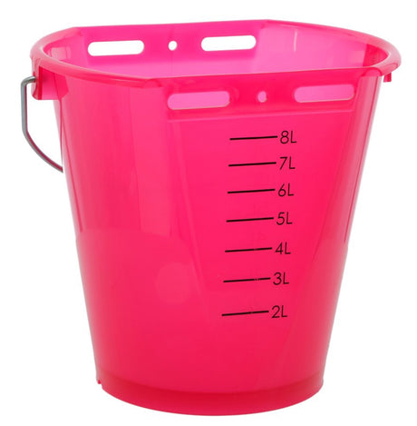Prodotti secchiello per vitelli in plastica appiattita nuda rosa trasparente