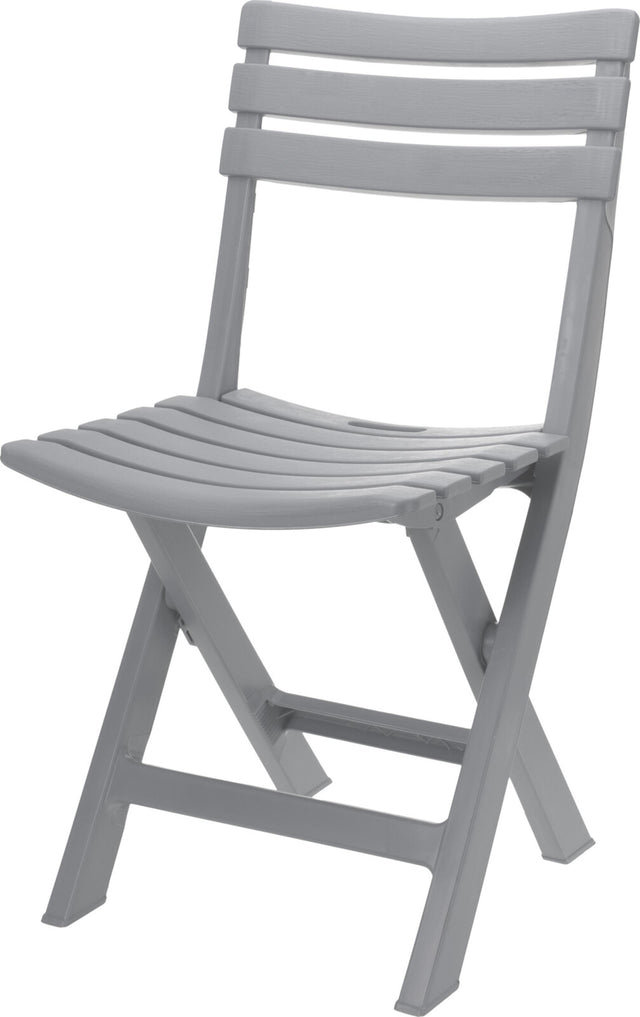 Sedia pieghevole da giardino Pro Komodo plastica 41x40xh77cm grigio chiaro