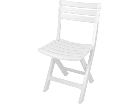 Sedia pieghevole da giardino Pro Komodo plastica 41x40xh77cm bianco