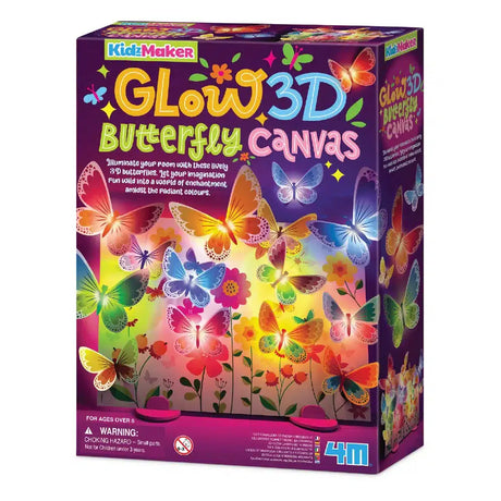 Diga 4m Dipinto di farfalle su tela 3D che si illuminano al buio