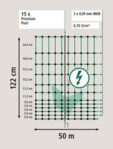 Prodotti Ako rete per pollame premium elettrificabile 50m2
