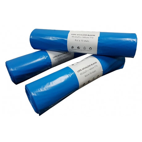Prodotti sacchi contenitore ldpe 65 25 x 140 cm t 70 blu 240 lt