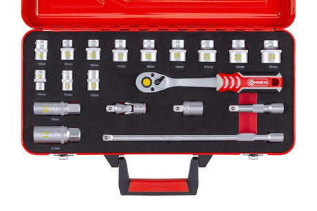 Set chiavi a bussola prodotti Connex profi 3 8 19 pezzi