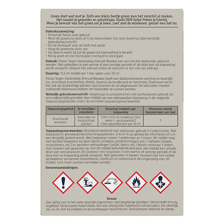 I prodotti Pokon contro le erbacce ostinate si concentrano su Weedex da 100 ml