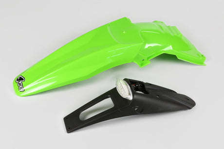 Ufo plast kotflügelsatz parafango posteriore ufo kawasaki led verde