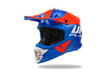 Casco motocross Ufo Plast Intrepid Casco Interpid S blu arancione