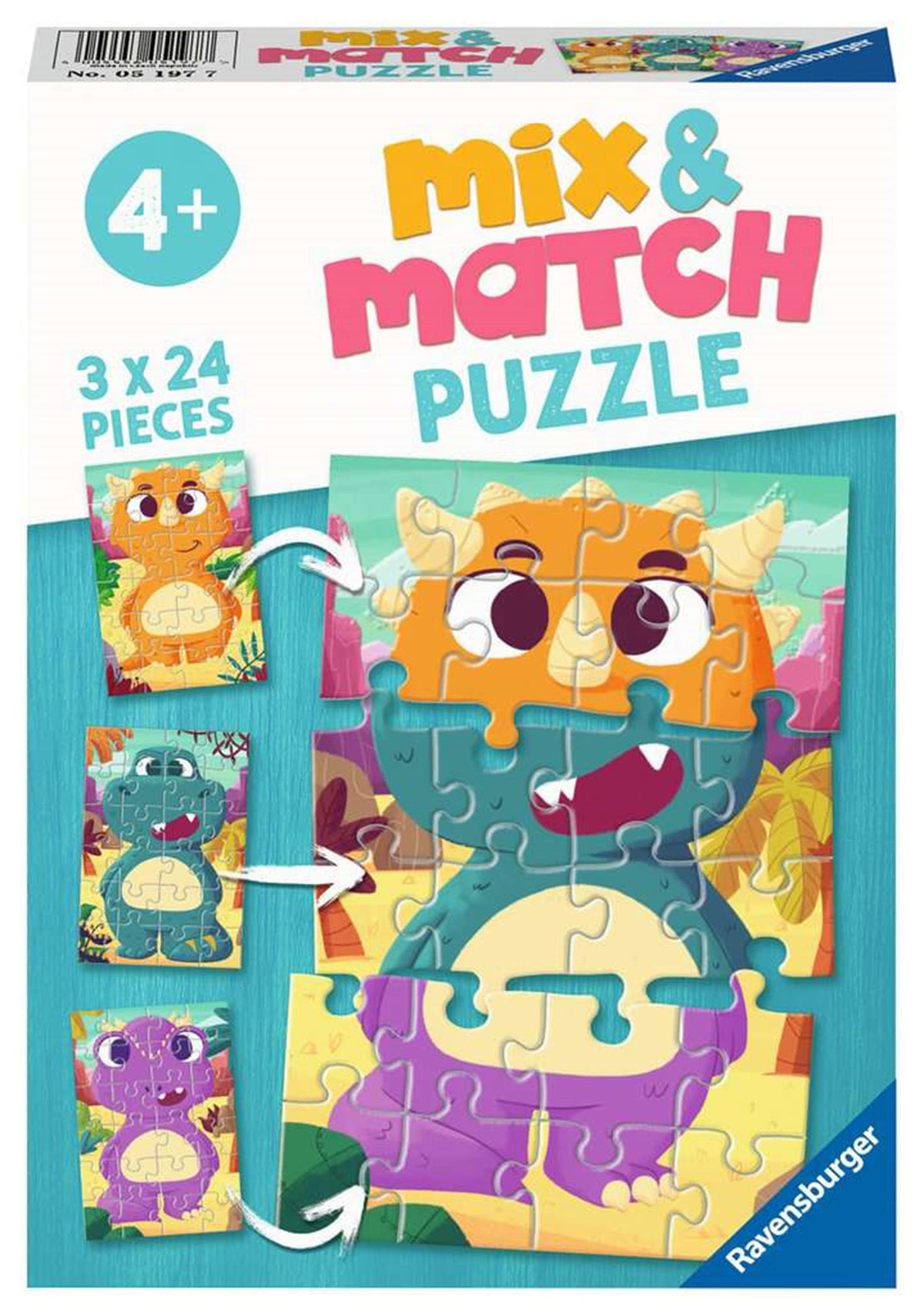 Ravensburger mix match puzzle dinosauri 24s