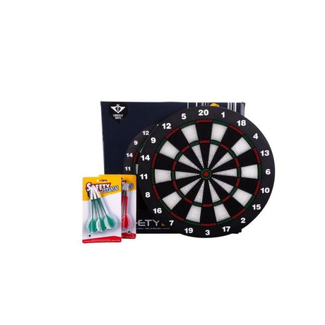 Bersaglio per freccette Longfield a misura di bambino - ø 42 cm - inclusi 2 set di freccette softip 18 grammi - bersaglio sicuro per bambini - sicurezza bambini -