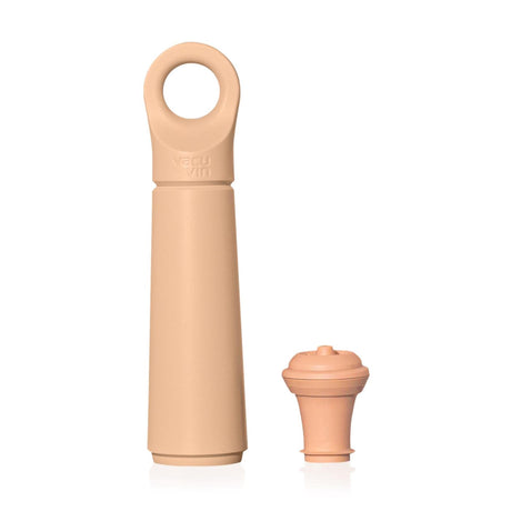 Vacu vin wine saver loop terra – pompa a vuoto per vino – incluso tappo per vino riutilizzabile – 98% plastica riciclata – terra