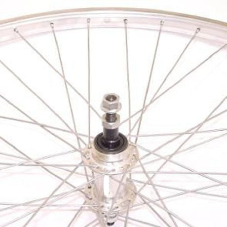Ruota posteriore Sunrace 28 sp. raggi in alluminio 13 tiri mozzo base in alluminio argento v.ax 7v