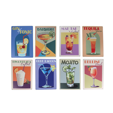 Piatto da muro cocktail in metallo 20x30cm