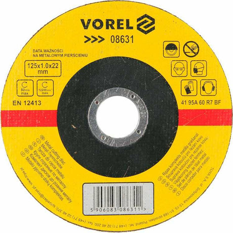 Vorel metalen schild 125*1,0mm