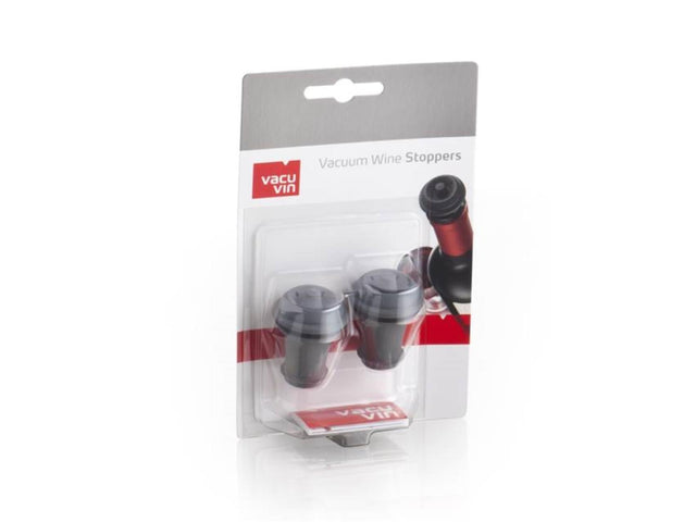 Set di 2 tappi per vino Vacu vin - tappi di ricambio per salvavino - grigi