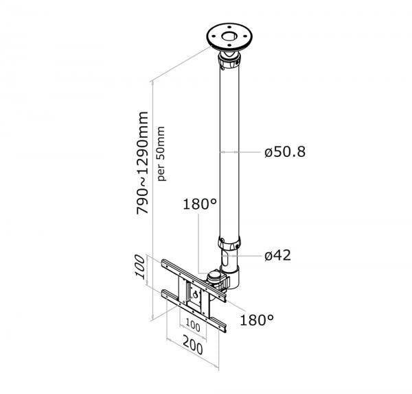Neomounts FPMA-C100 Monitor Aiuto del soffitto