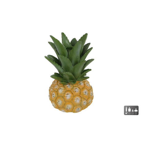 Cosydecor candeliere ananas in polystone 12x12x18 cm giallo verde