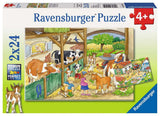 Puzzle Ravensburger Happy Farm Life - 2x24 pezzi - puzzle per bambini