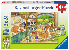 Puzzle Ravensburger Happy Farm Life - 2x24 pezzi - puzzle per bambini