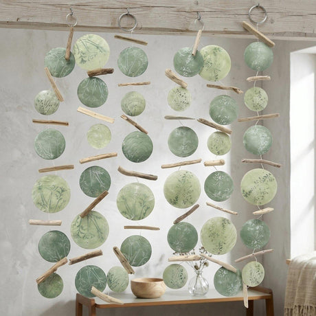 Boltze home ghirlanda capiz fine 180 cm verde