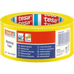 Nastro segnaletico per pavimenti Tesa 60760 giallo 50 mm x 33 m PVC