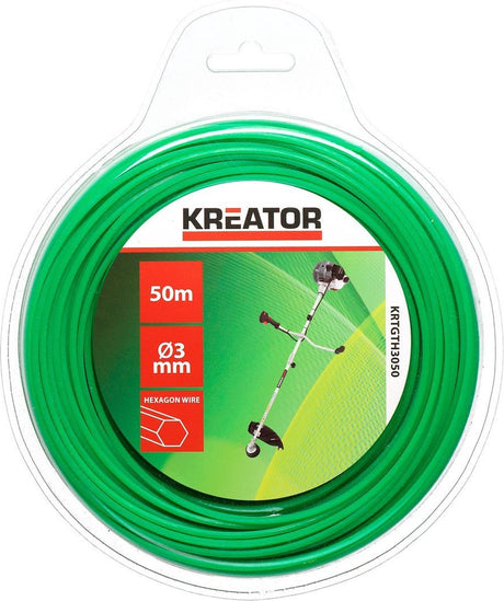 Filo per decespugliatore Kreator krtgth3050 – esagonale – lunghezza 50 m – diametro 3 mm