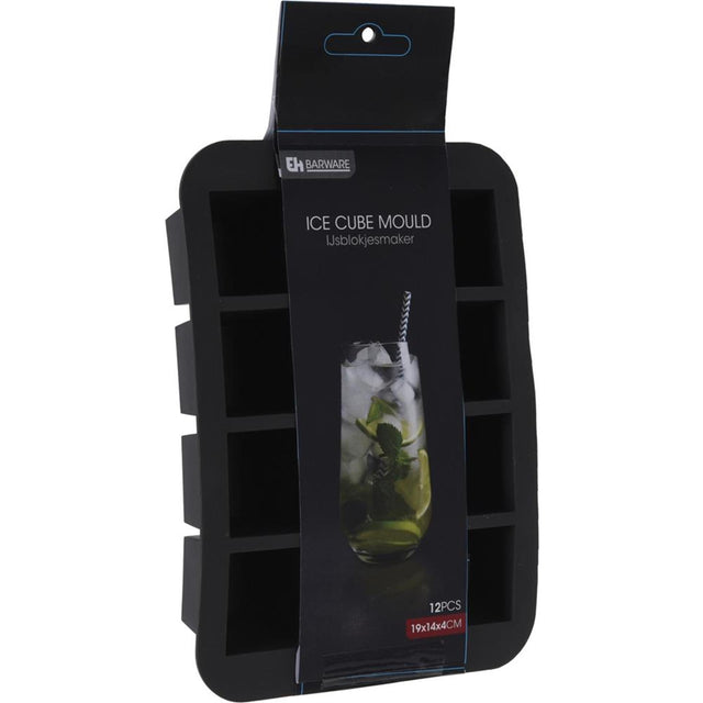 Eccellente produttore di cubetti di ghiaccio in silicone per casalinghi 19x14 cm 12 cubetti grigio