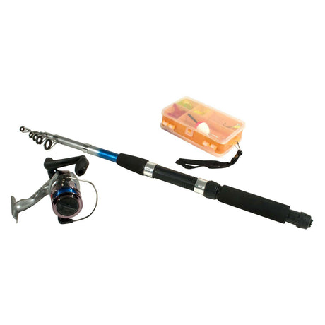 Gioco su canna da pesca telecasting con accessori, 2,10 m