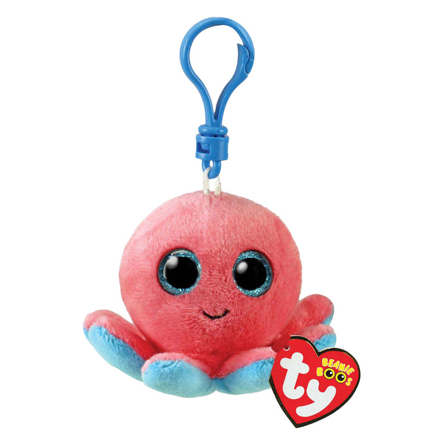 Sheldon Octopus con clip di Ty Beanie Boo, 7 cm