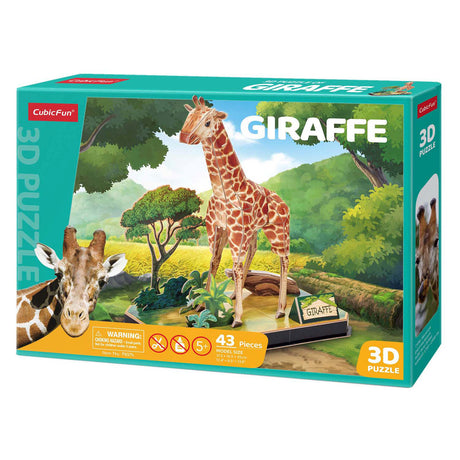 Giraffa cubica divertente di puzzle 3d