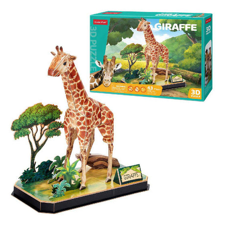 Giraffa cubica divertente di puzzle 3d