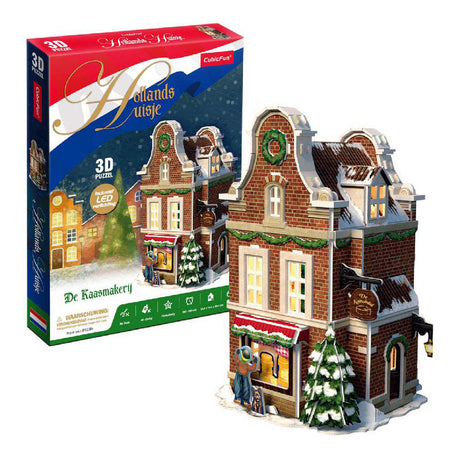 Divertente negozio di formaggi con puzzle 3D cubico con illuminazione a LED