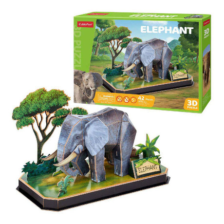 Divertente puzzle 3D elefante cubico - 42 pezzi - adatto a bambini a partire da 8 anni