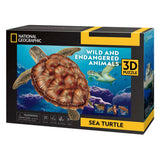 Divertimento cubico puzzle 3D tartaruga marina geografica nazionale