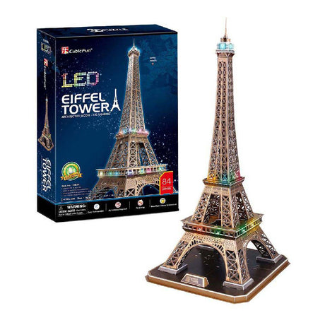 Cubic fun 3D puzzle Eiffel Tower with LED