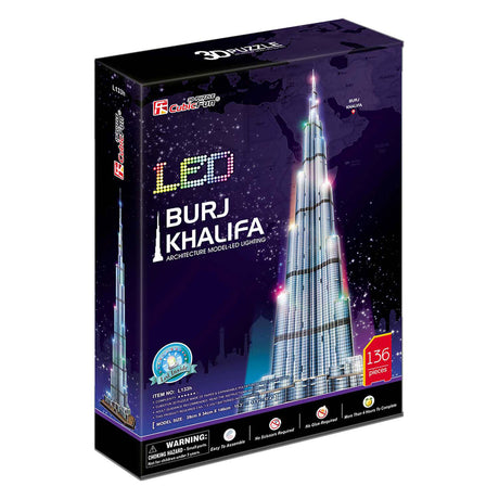 Divertente puzzle 3D cubico Burj Khalifa LED (2010327)