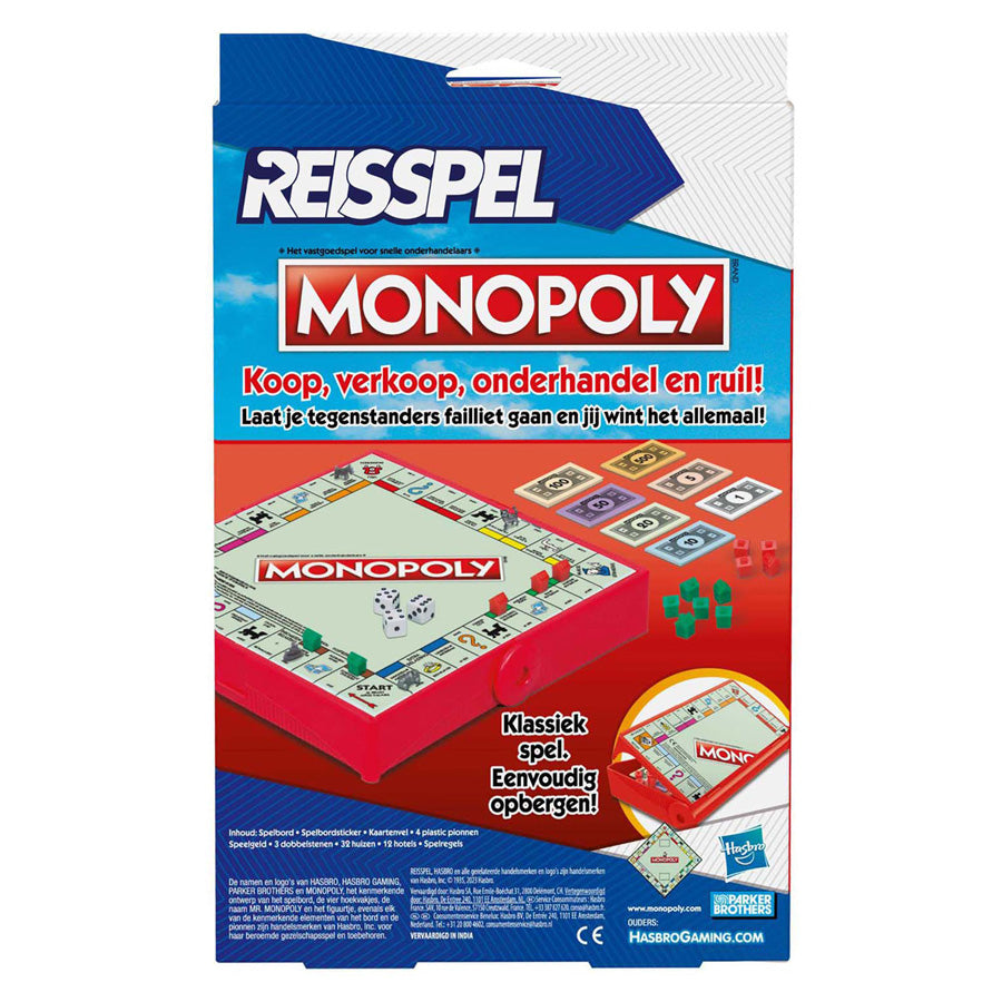 Gioco di viaggio Monopoly Hasbro per 2-4 giocatori
