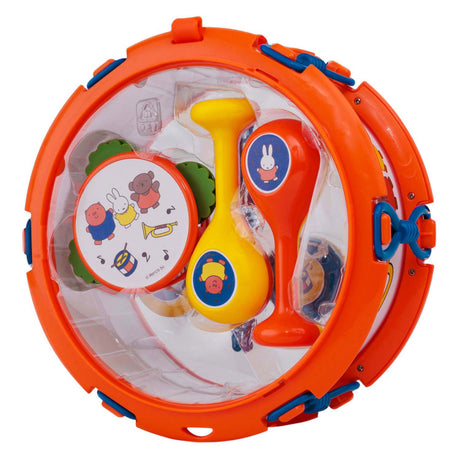 Rubo Toys Set musicale Miffy - tamburello - tamburo - ciak - maracas - strumenti giocattolo