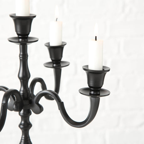 Boltze candeliere domestico Victoria ã˜30xh40cm alluminio nero (candele escluse)